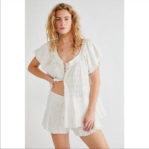 Free People  Black Jolene Short Set